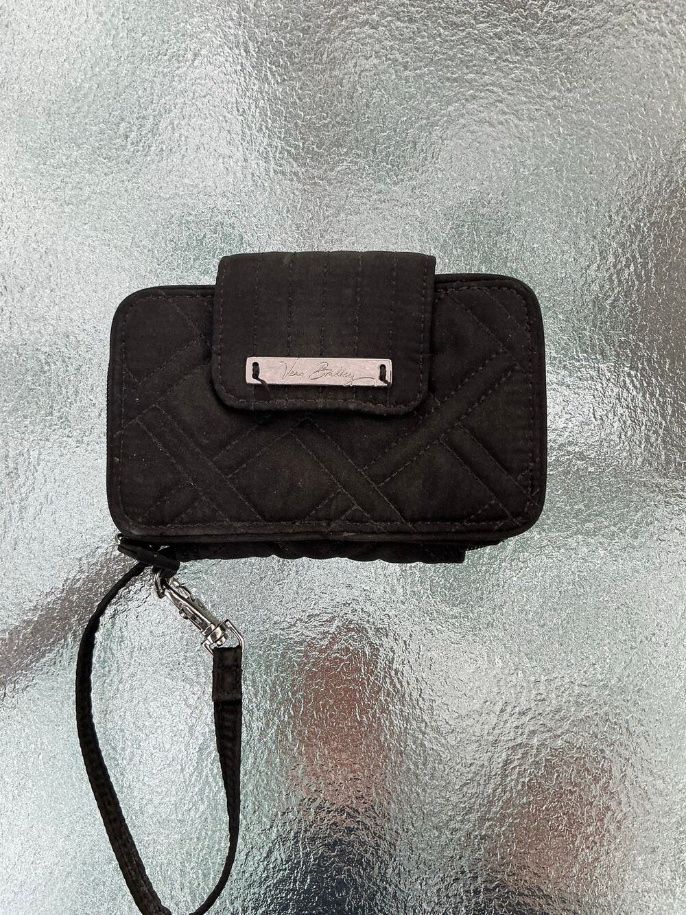 Vera Bradley Black Quilted Wristlet Wallet